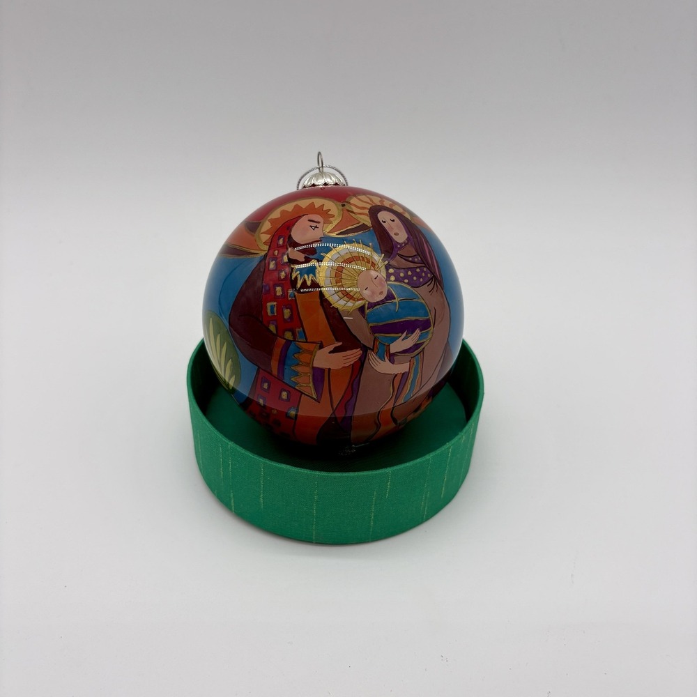 Li‎ Bien Nativity Christmas Ornament 2006 Hand Painted Inside Glass Ball Art